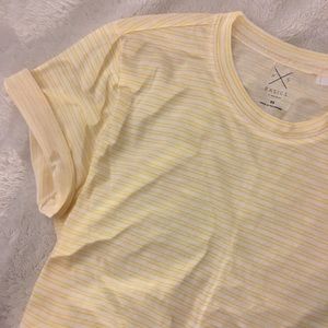 Yellow and white PacSun striped t-shirt